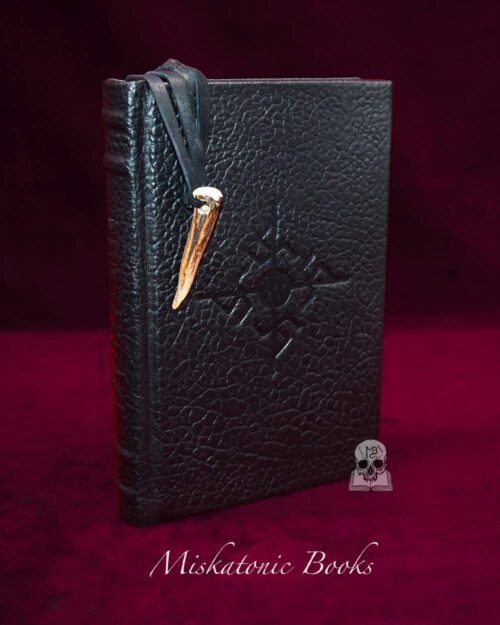 THURSAKYNGI Vol I The Essence of Thursian Sorcery by EKORTU - BOOK Bound in Goatskin, with Crow Feather and Talisman