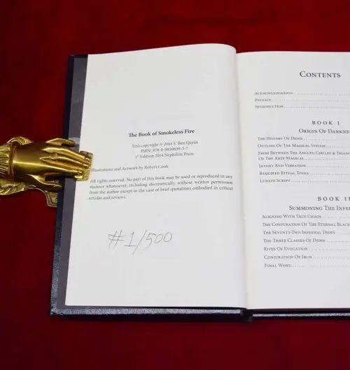 THE BOOK OF SMOKELESS FIRE by S. Ben Qayin (Limited Edition Hardcover) This copy is #1 of 500 - Image 4