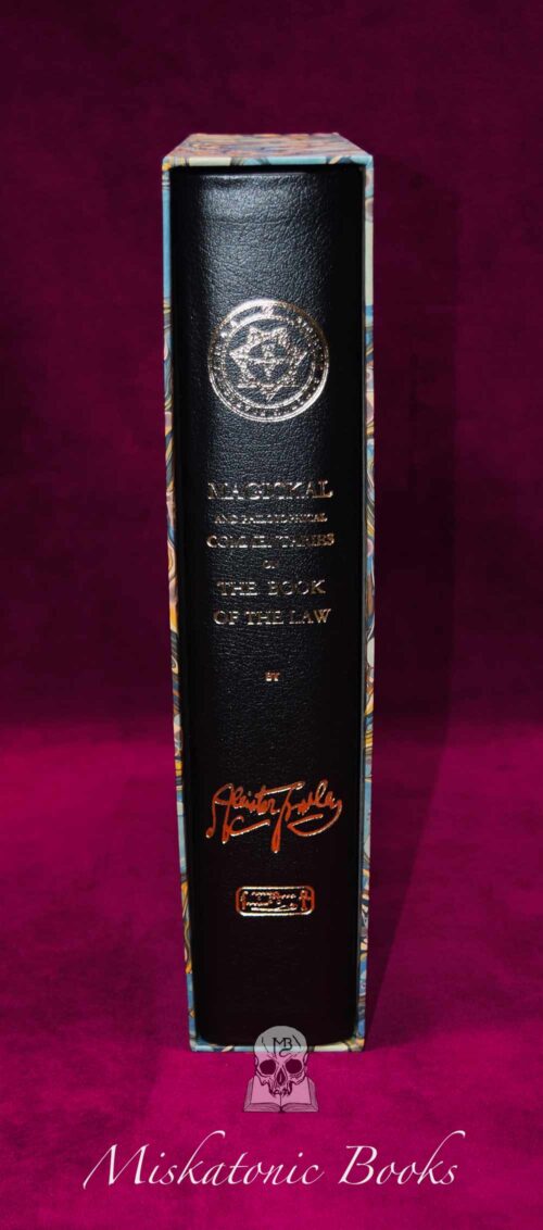 MAGICKAL AND PHILOSOPHICAL COMMENTARIES on The Book of The Law by Aleister Crowley - Limited Edition 4 vol set Quarter Bound in Leather Housed in Custom Solandar Case - Image 5