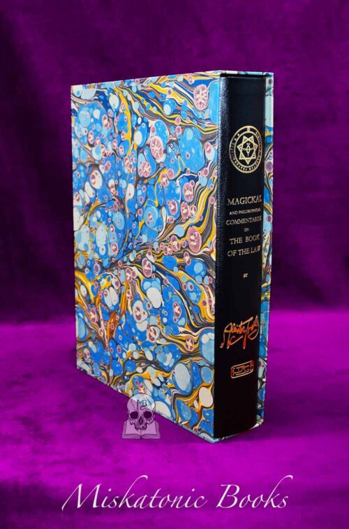 MAGICKAL AND PHILOSOPHICAL COMMENTARIES on The Book of The Law by Aleister Crowley - Limited Edition 4 vol set Quarter Bound in Leather Housed in Custom Solandar Case