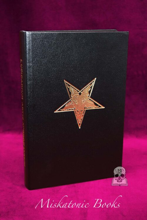 ELUCIDATION OF NECROMANCY: Lucidarium Artis Nigromantice by Peter Abano translated by Joseph H. Peterson - Limited Edition Hardcover Bound in Leather