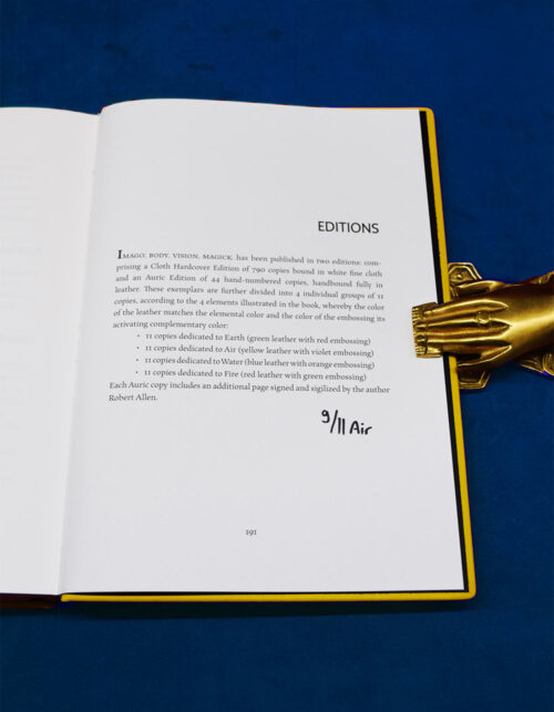 IMAGO: BODY. VISION. MAGICK By Robert H. Allen - Deluxe Leather Bound Auric Limited Edition in Custom Slipcase (Air) - Image 3
