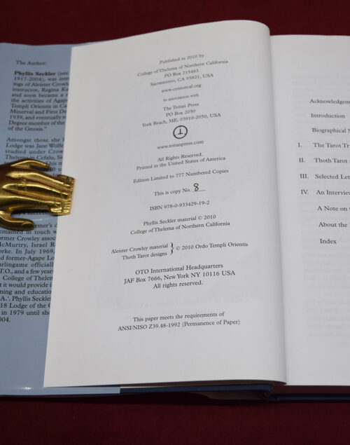 THE THOTH TAROT, ASTROLOGY, & OTHER SELECTED WRITINGS by Phyllis Seckler - Signed Limited Edition Hardcover - Image 3