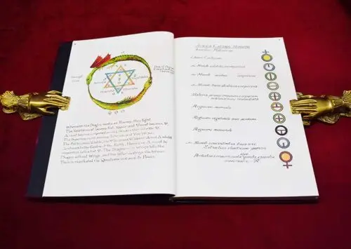 AUREA CATENA HOMERI: The Golden Chain of Homer by Anton Joseph Krchweger (Golden Dawn Manuscript Series) Bound in Quarter Leather and Silk Limited Edition Hardcover - Image 2