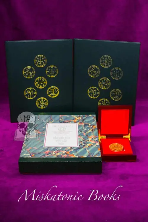 GRIMOIRE OF ARMADEL translated by S.L. MacGregor Mathers 2 volumes - Deluxe leather Bound Edition in Custom Marbled Slipcase with One of Seven Brass Magical Seals in Wood Box - Image 3