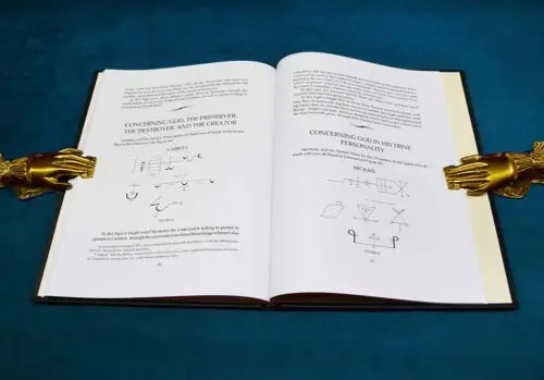GRIMOIRE OF ARMADEL translated by S.L. MacGregor Mathers 2 volumes - Deluxe leather Bound Edition in Custom Marbled Slipcase with One of Seven Brass Magical Seals in Wood Box - Image 8