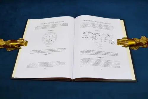 GRIMOIRE OF ARMADEL translated by S.L. MacGregor Mathers 2 volumes - Deluxe leather Bound Edition in Custom Marbled Slipcase with One of Seven Brass Magical Seals in Wood Box - Image 9