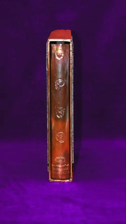GRAVEYARD WANDERERS by Dr. Tom Johnson - Deluxe Leather Bound and Inlaid Copper Skeletal Hand with Custom Slipcase - Image 3