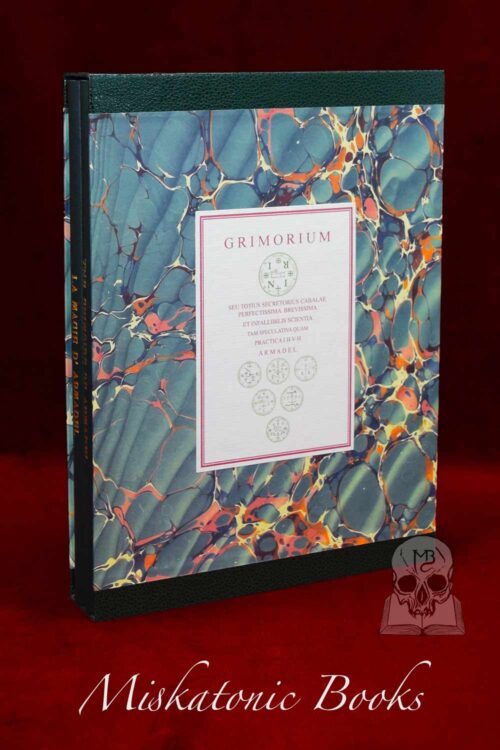 GRIMOIRE OF ARMADEL translated by S.L. MacGregor Mathers 2 volumes - Deluxe leather Bound Edition in Custom Marbled Slipcase - Image 2