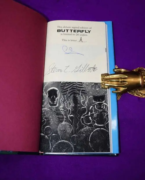 BUTTERFLY by Simon Clark - Deluxe Leather Bound Lettered Edition in Custom Traycase this being letter "A" - Image 2