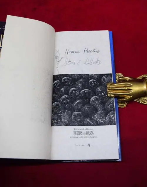 FOUR LEGS IN THE MORNING by Norman Prentiss - Deluxe Leather Bound Lettered Edition in Custom Traycase this being letter "A" - Image 2