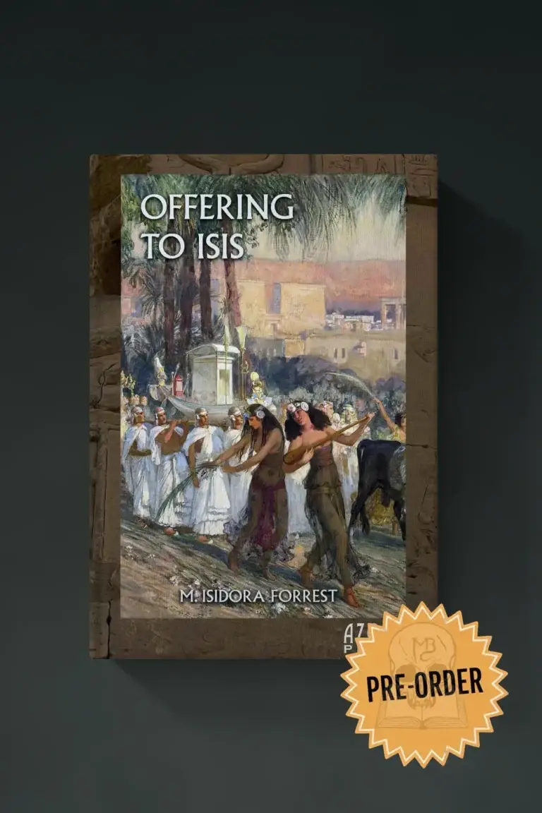 OFFERING TO ISIS: Knowing the Goddess through Her Sacred Symbols by M. Isidora Forrest - Deluxe Leather Bound Limited Edition Hardcover in Custom Traycase