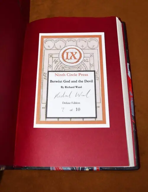 BETWIXT GOD AND THE DEVIL: Inquiries into Essex Magic from the 16th Century to the Present Day by Richard Ward - Deluxe Half Leather Bound Limited Edition Hardcover in Slipcase (Signed Bookplate) - Image 3