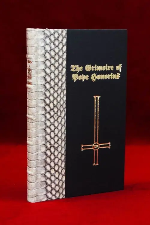 THE GREAT GRIMOIRE OF POPE HONORIUS - Deluxe edition Quarter Bound in snakeskin with Custom Slipcase