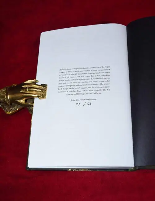 HANDS OF APOSTASY Essays on Traditional Witchcraft edited by Michael Howard & Daniel A. Schulke (Special Deluxe Half Bound in Leather Limited Edition Hardcover) - Image 2